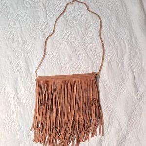 H&M Camel Fringe Shoulder Bag NWOT